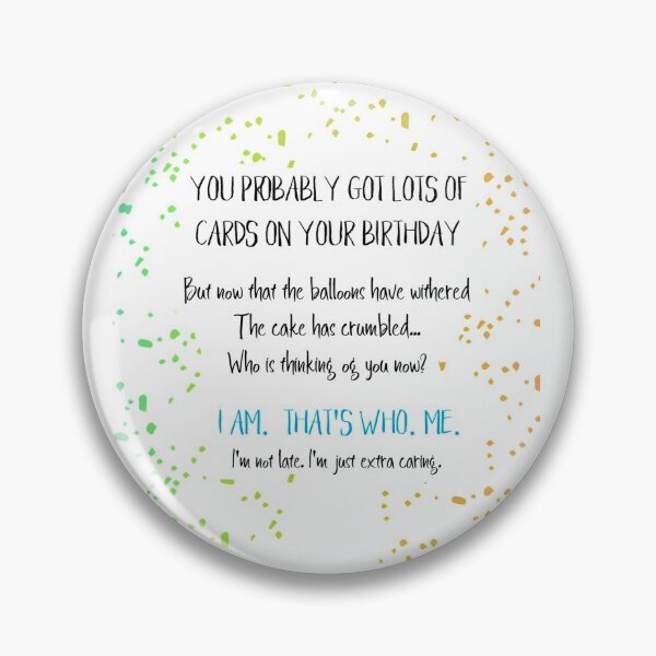 Item preview, Funny Belated Birthday designed and sold by Laura Lise Wong.