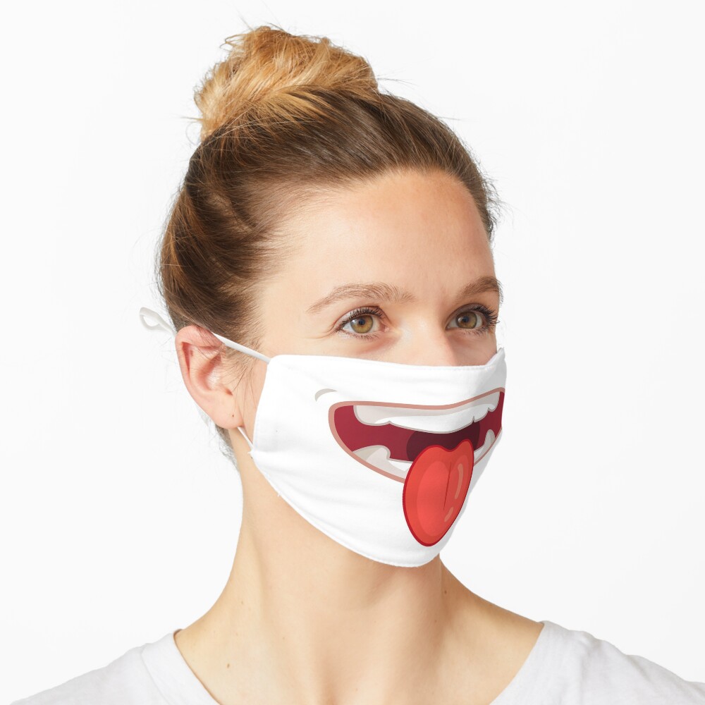 "Mouthguard lips tongue" Mask for Sale by JonasDesign Redbubble