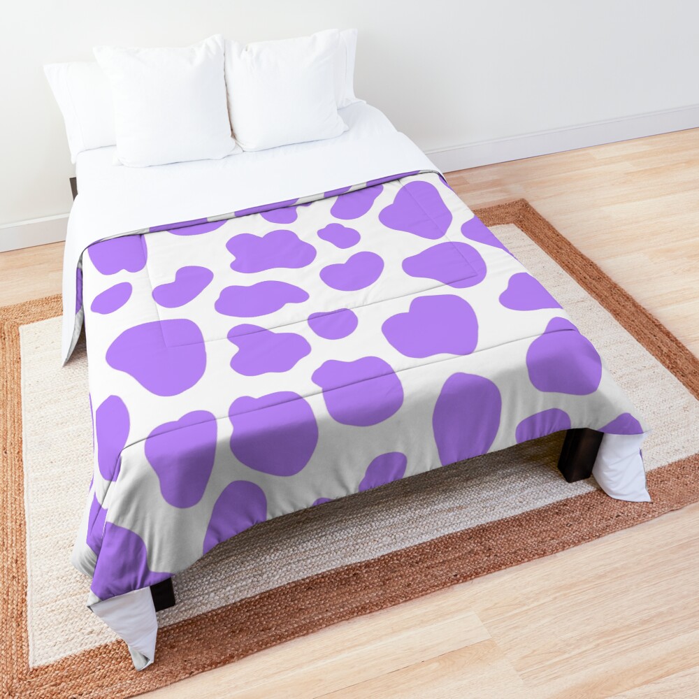 Purple Cow Hide Print Pattern Comforter