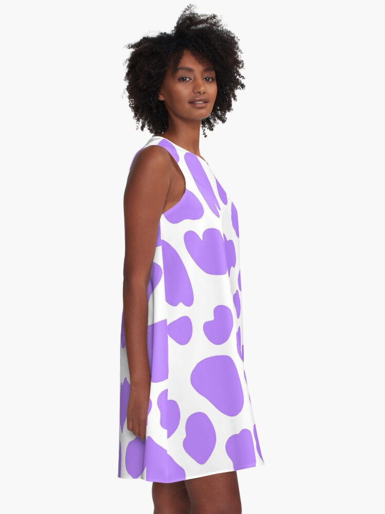 Purple cow clearance print dress