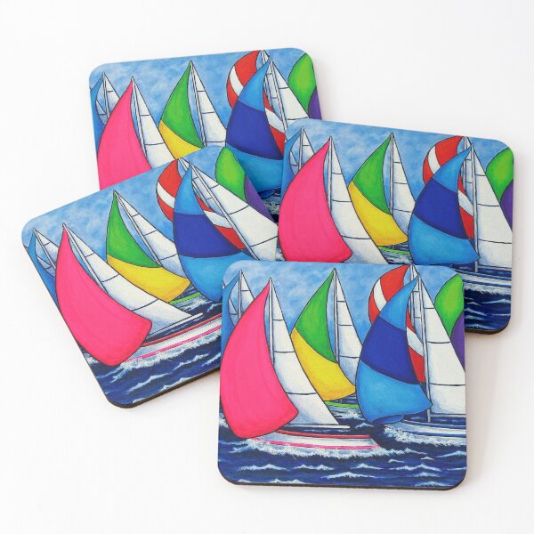 Item preview, Colourful Regatta designed and sold by Lisa Lorenz Paintings.