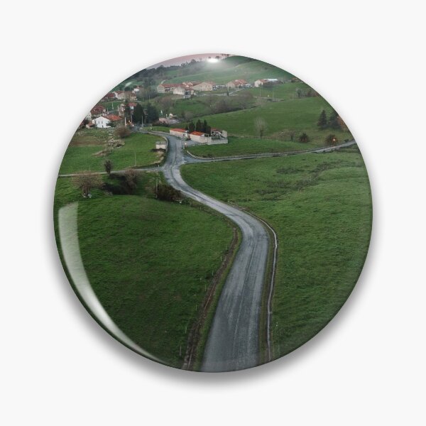 Item preview, Road in a green field at sunset designed and sold by MarioGuti.
