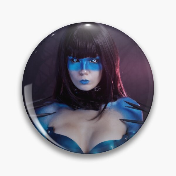 Item preview, Halloween style portrait with blue makeup  designed and sold by Elisanth.