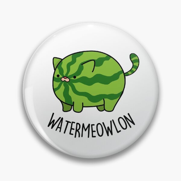Artikelvorschau, Water-meow-lon Lustige Wassermelonen-Wortspiele entworfen und verkauft von punnybone.