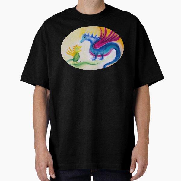 Dragon Baby with Dragon Mom Oversized T-Shirt