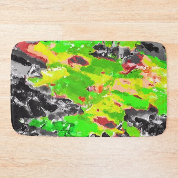 Item preview, psychedelic splash painting abstract texture in in green yellow black designed and sold by Mrvell.