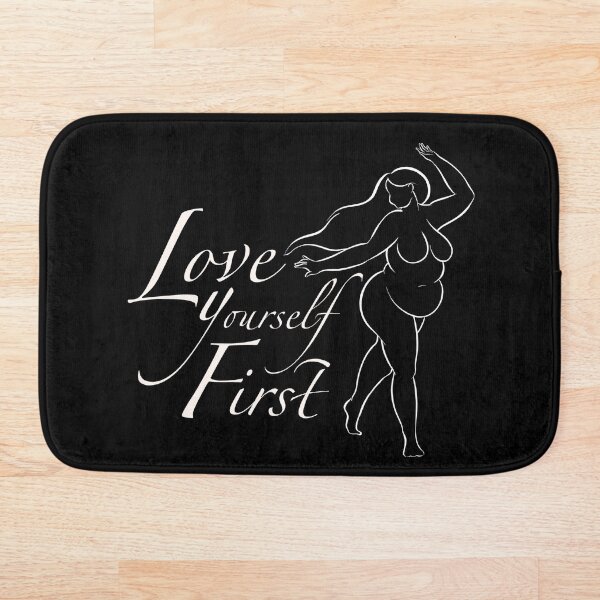 Item preview, Love yourself first - body positive feminist slogan statement  designed and sold by BopoWatercolour.