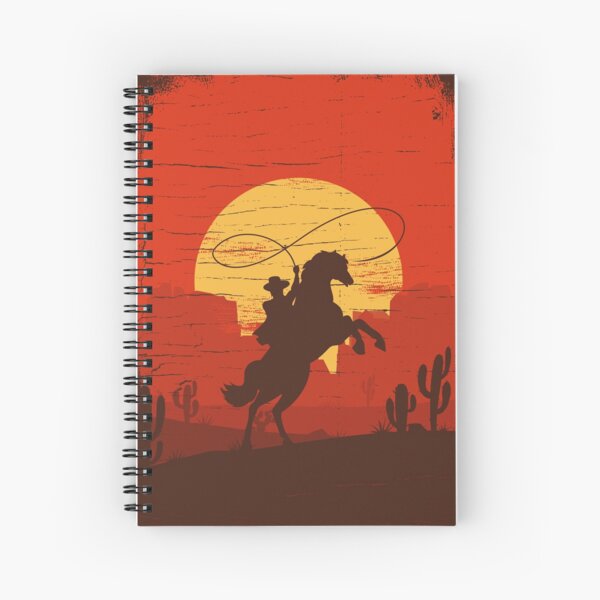 Cowboys of the Wild West - Riding Solo Spiral Notebook