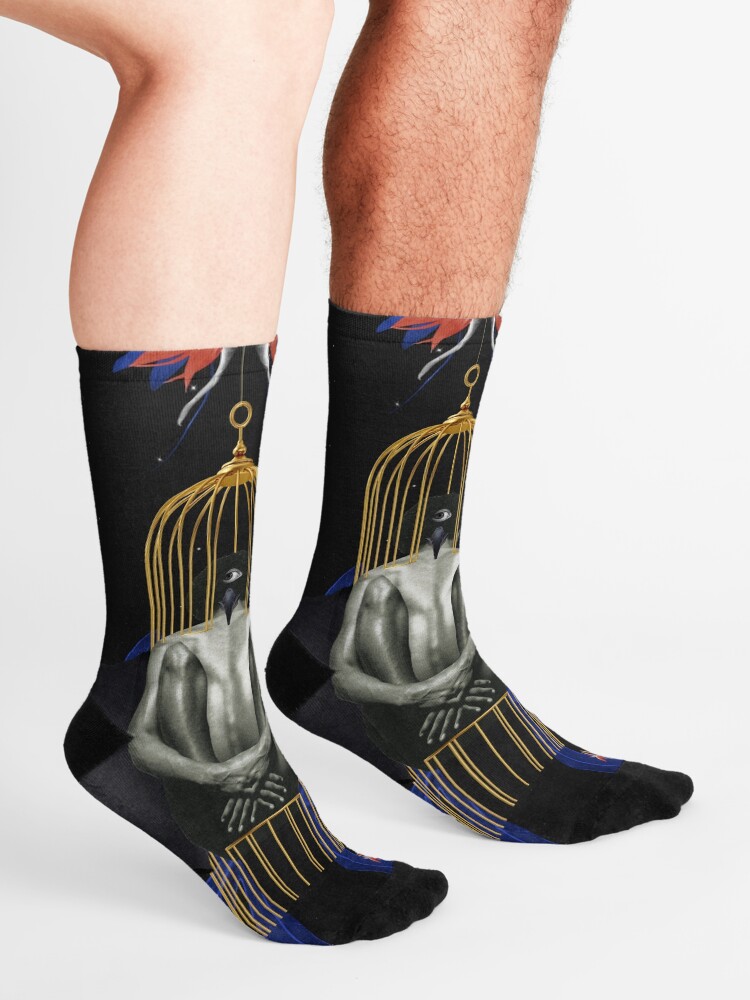 Alternate view of Blackbird - Freedom, Independence, Bird, Fly Socks