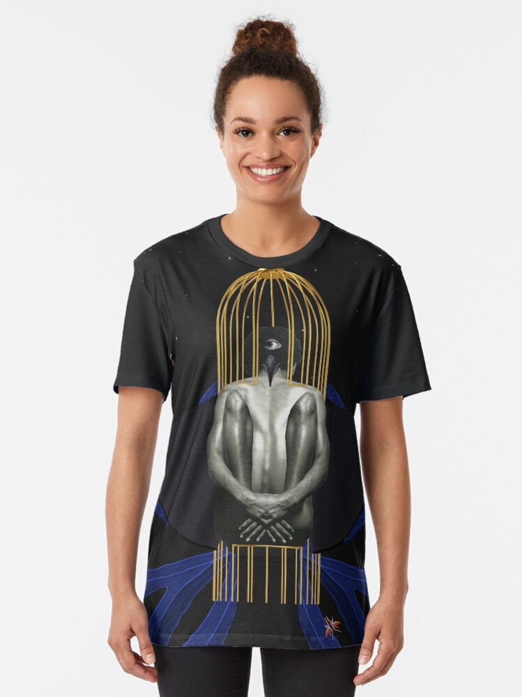 Alternate view of Blackbird - Freedom, Independence, Bird, Fly Graphic T-Shirt