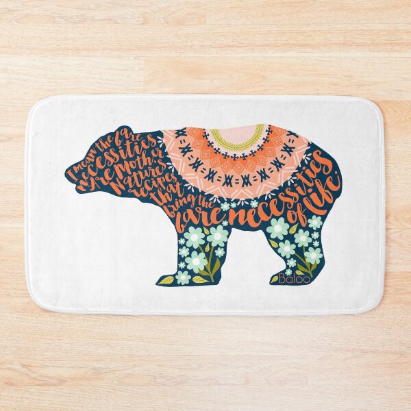 Item preview, The Bare Necessities. - Baloo the Bear. The Jungle Book. designed and sold by literarylifeco.