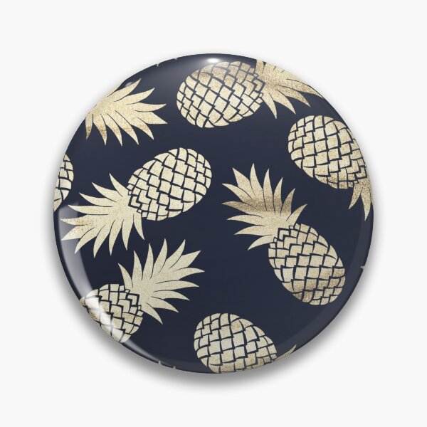 Item preview, Pretty Pineapples Dark Navy Blue Gold Geometric Rose Gold | blue and Gold | Face Masks Dust Masks  designed and sold by rdorsey8.