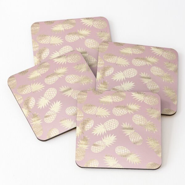 Item preview, Pretty Pineapples Blush Pink Geometric Rose Gold Pretty| Pastel Pink & Gold | Pretty Face Masks Dust Masks  designed and sold by rdorsey8.