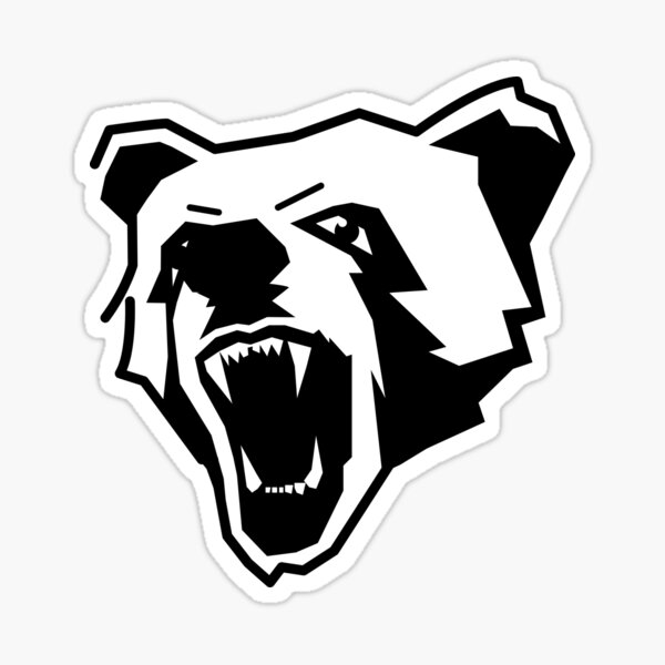 Ferocious bear pattern Sticker