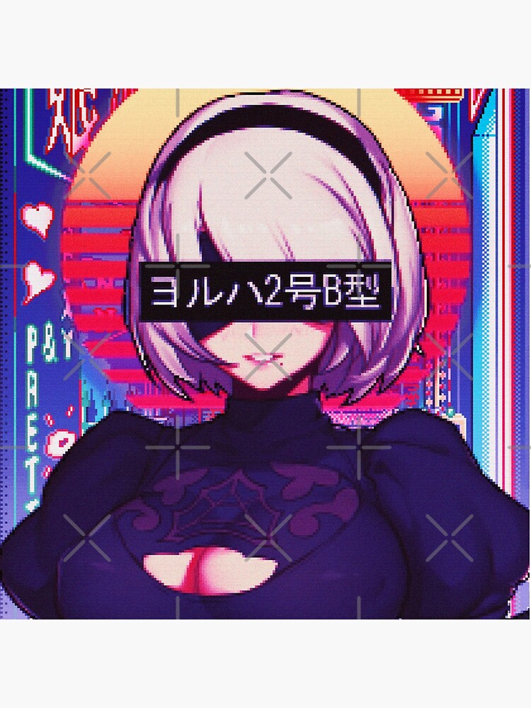 【Sadboys YoRHa No.2 Type B Vaporwave aesthetic.png】 by Waifu-Dope
