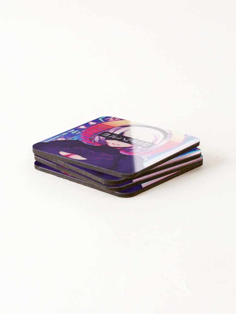 Alternate view of 【Sadboys YoRHa No.2 Type B Vaporwave aesthetic.png】 Coasters (Set of 4)
