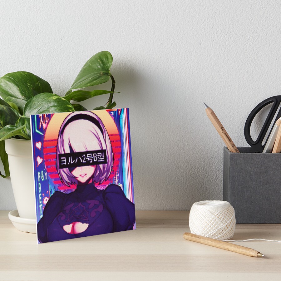 【Sadboys YoRHa No.2 Type B Vaporwave aesthetic.png】 Art Board Print
