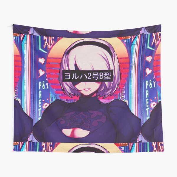 【Sadboys YoRHa No.2 Type B Vaporwave aesthetic.png】 Tapestry