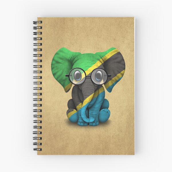 Item preview, Baby Elephant with Glasses and Tanzanian Flag designed and sold by JeffBartels.