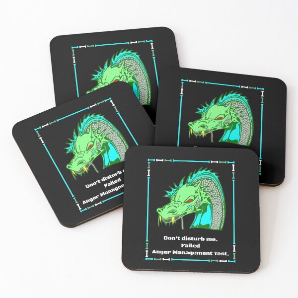 Item preview, Do not disturb me I failed anger management test are words in white under the head of a dragon  designed and sold by AnnaBBS.