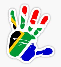 Flag of South Africa Handprint Sticker