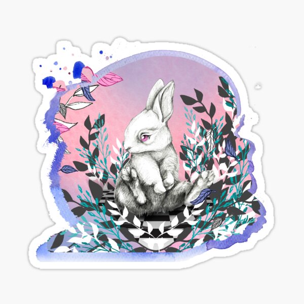 White rabbit  Sticker