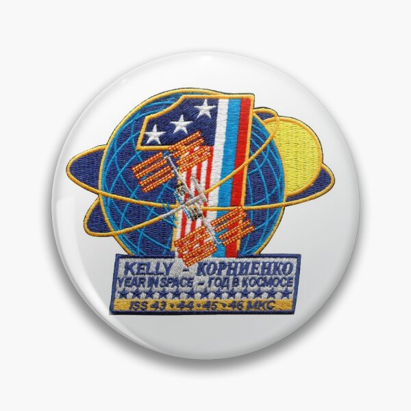 Item preview, ISS: One Year Mission Logo designed and sold by Nikki SpaceStuffPlus.