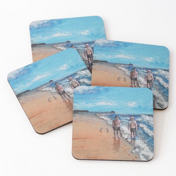 Item preview, Couple Strolling Cocoa Beach designed and sold by marksansouci.