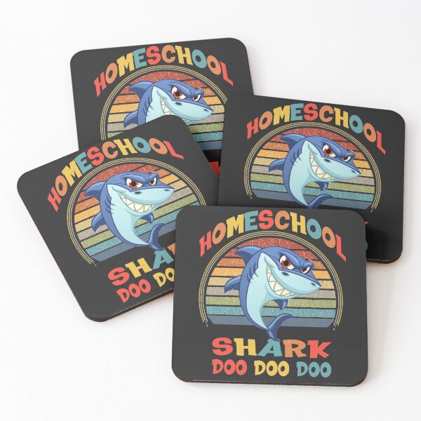 Item preview, Funny Homeschool Shark Doo Doo Doo Cartoon Illustration  designed and sold by RetroSunset.