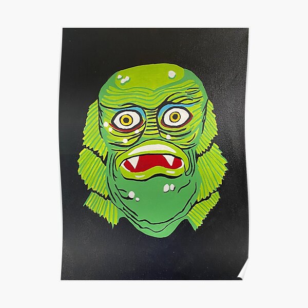 Retro Creature from the Black Lagoon mask Poster
