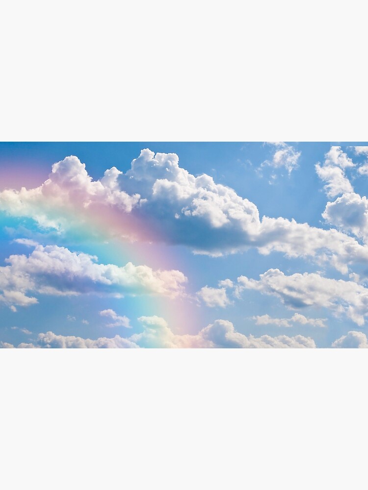 Pastel Rainbow Clouds Printed Backdrop - 446