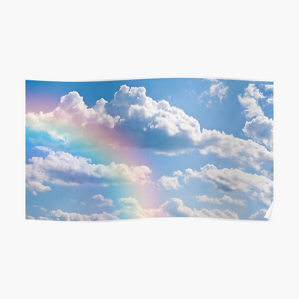 Aesthetic Sky With Clouds Poster By Freshfroot Redbubble