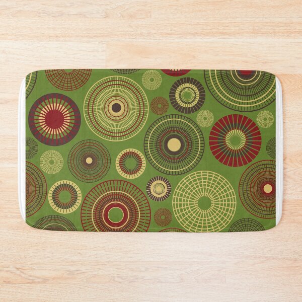 Item preview, concentric circles red and green designed and sold by colorofmagic.