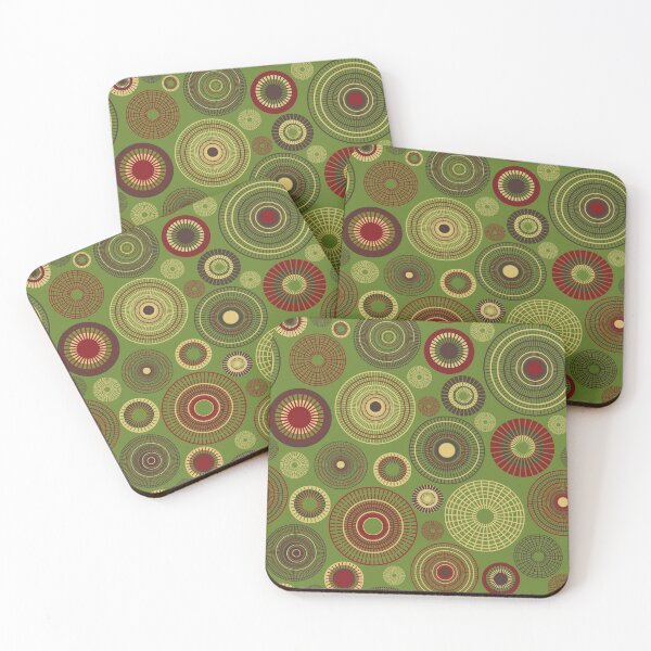 Item preview, concentric circles red and green designed and sold by colorofmagic.