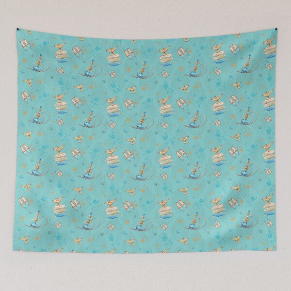 Item preview, Princess Jasmine Icons on Blue designed and sold by Rainbows Galore.