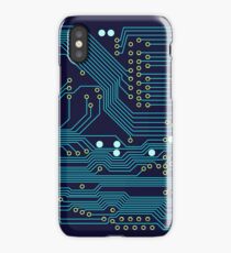 Dark Circuit Board iPhone Case