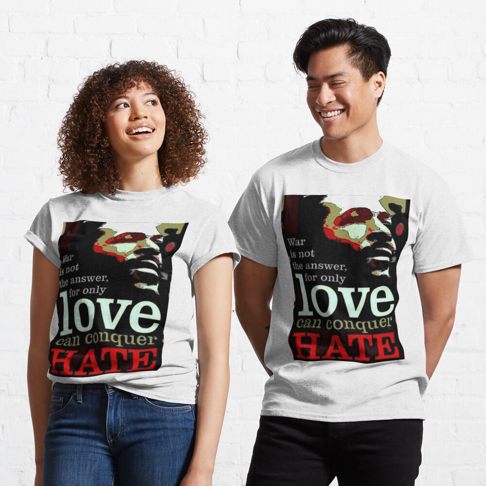 "Marvin Says Love Can Conquer Hate" Tshirt by DroidAKov Redbubble