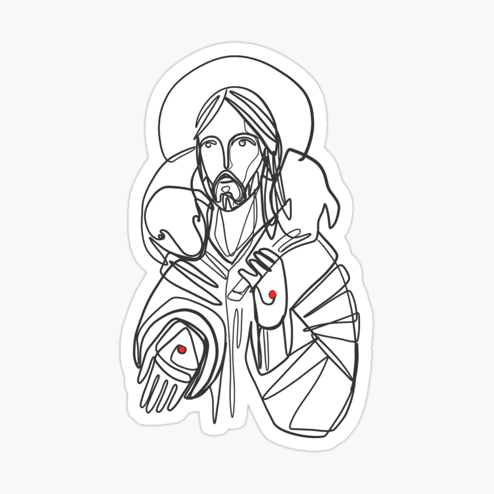 Jesus Face Sketch, Art Vector Design Stock Vector - Illustration of icon,  holy: 108622912