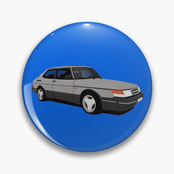 Item preview, Light gray SAAB 900 Turbo 16 Aero illustration designed and sold by knappidesign.