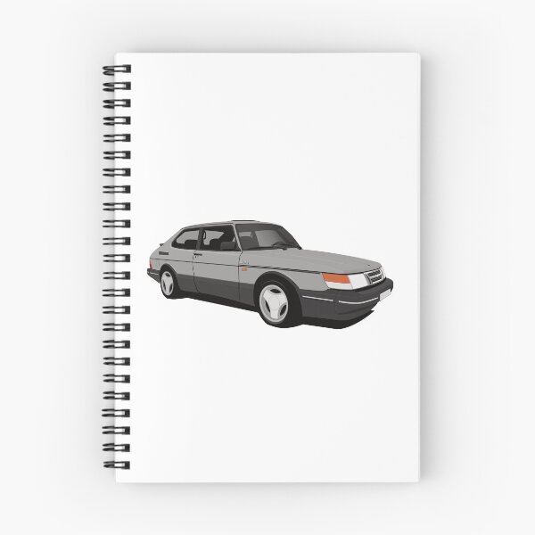 Item preview, Light gray SAAB 900 Turbo 16 Aero illustration designed and sold by knappidesign.