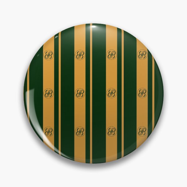 Item preview, BB Button Logo Green and Yellow Strips designed and sold by ByJezie.