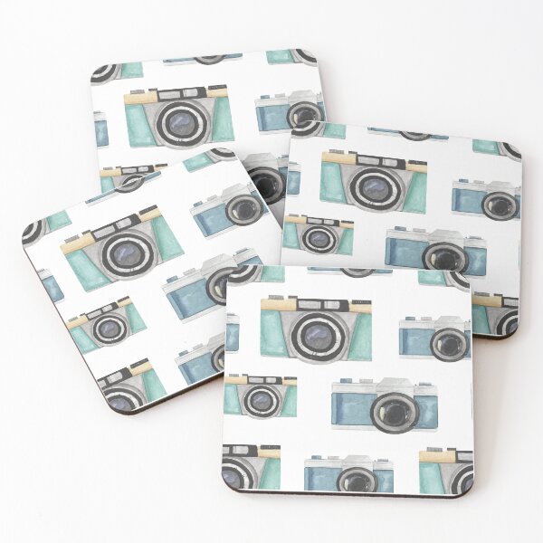 Item preview, Pretty Camera Photography Photographer| Blue Teal Watercolor | Pretty Face Masks Dust Masks  designed and sold by rdorsey8.