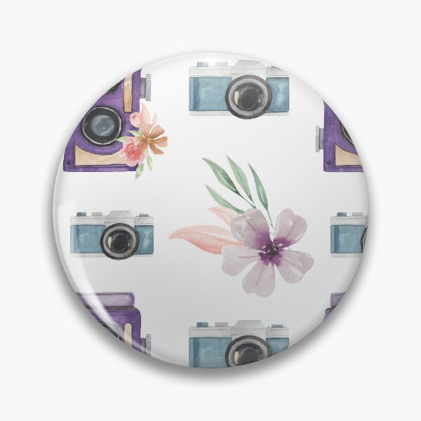 Item preview, Pretty Camera Flowers Photography Photographer| Blue Purple Flowers Watercolor | Pretty Face Masks Dust Masks  designed and sold by rdorsey8.