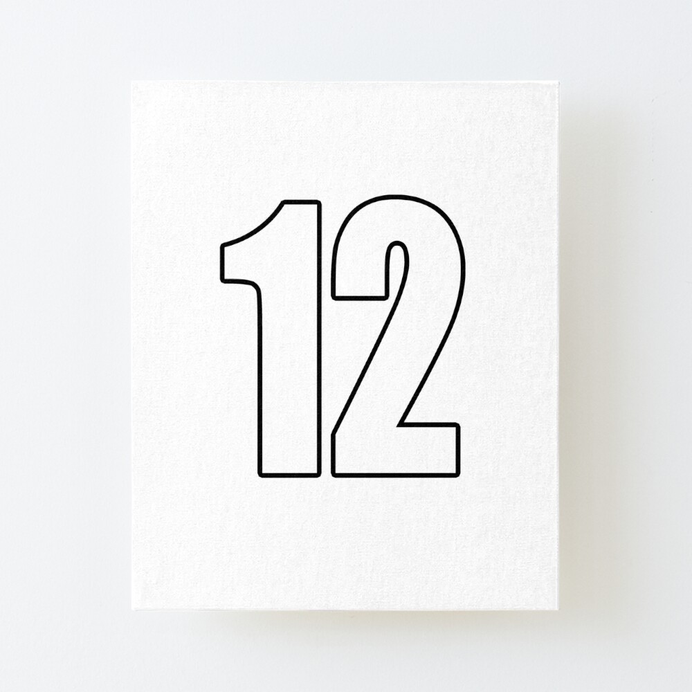 Twelve Jersey Number Sports 12 | Art Board Print