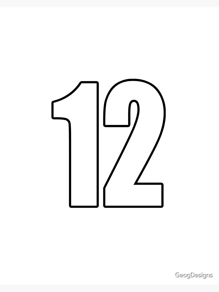 Number 12 number five - jersey number soccer sport | Art Board Print