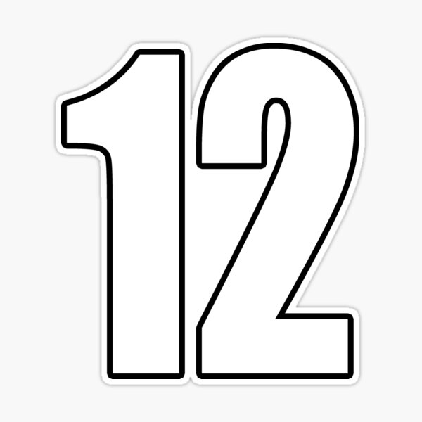 14 number fourteen - soccer sport shirt number Sticker by GeogDesigns