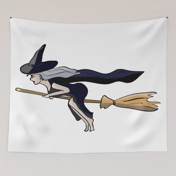 Item preview, Witch Flying on Broomstick at High Speed designed and sold by MonkeyBusinessC.