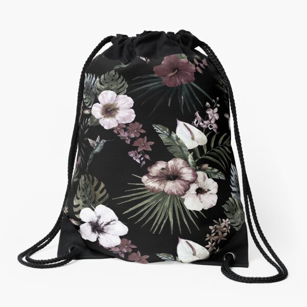 Tropical pattern Drawstring Bag