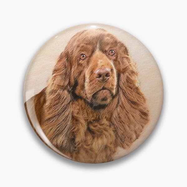 Item preview, Sussex Spaniel Painting - Cute Original Dog Art designed and sold by alpendesigns.