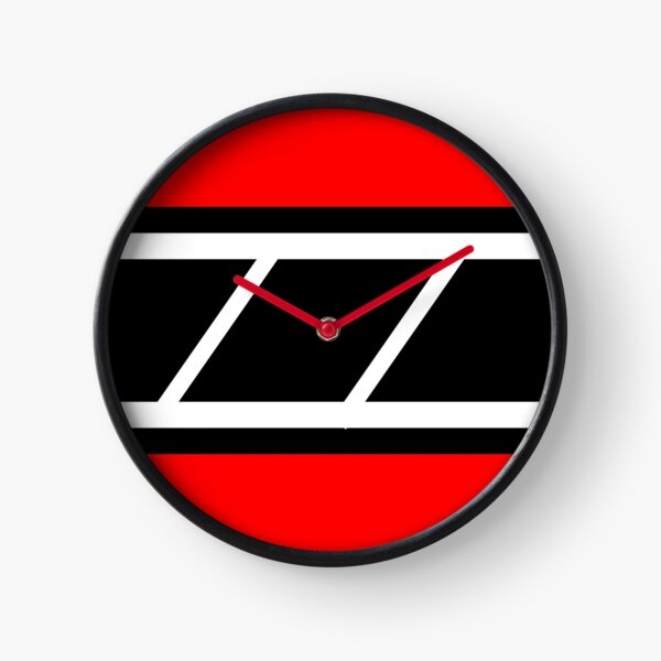 Retro Speedblock Red Clock
